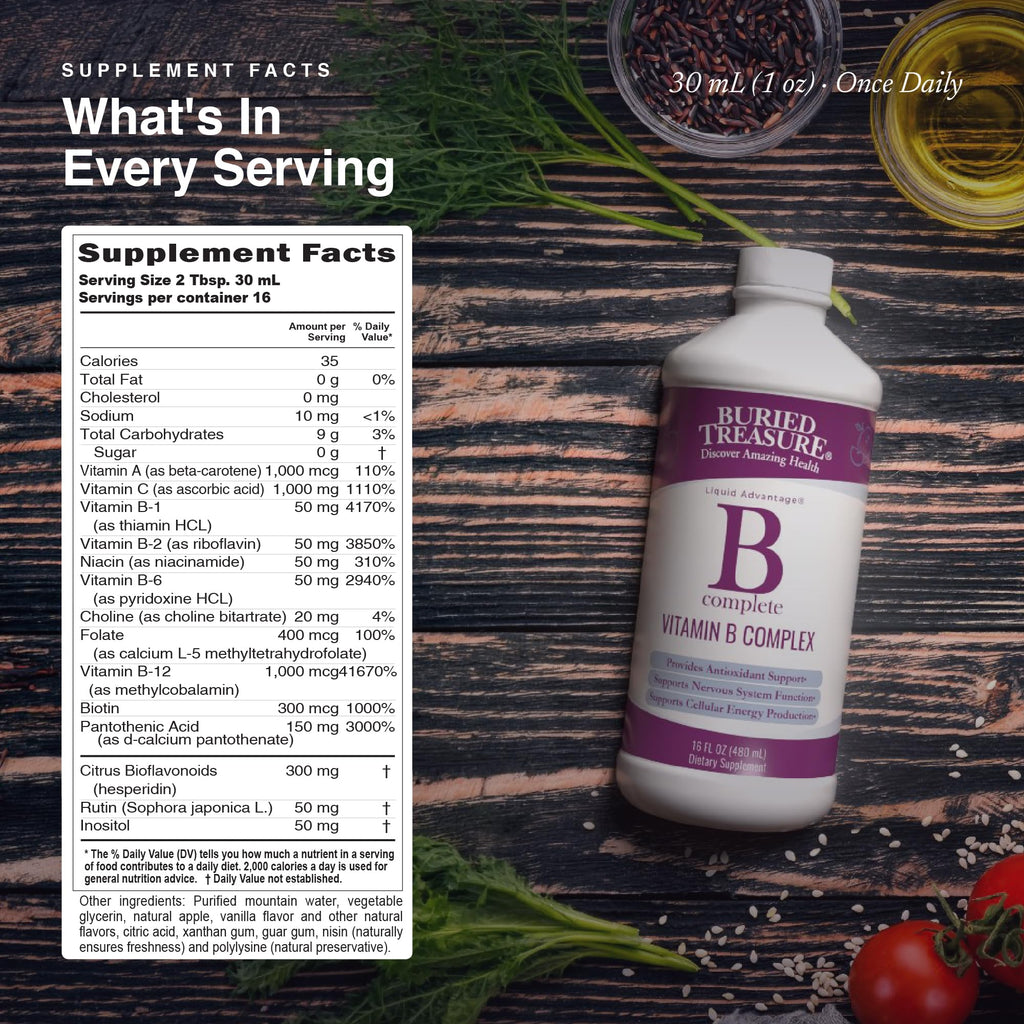 16 Fl oz Liquid Sugar-Free B Complex Vitamins K941