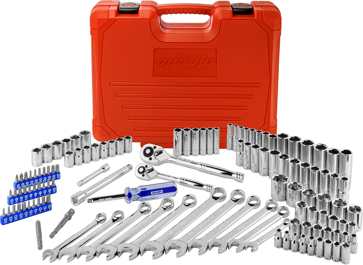 122 Pcs Mechanics Tool Set SAE/Metric V1383