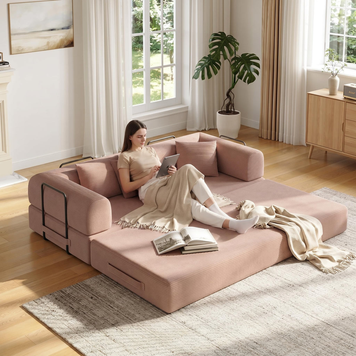 79in Boneless Convertible Futon Sofa Bed Queen U408832