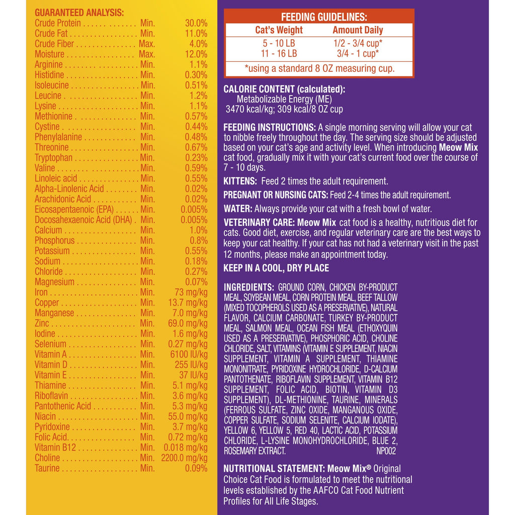 Dry Cat Food 18 oz Pouches F691