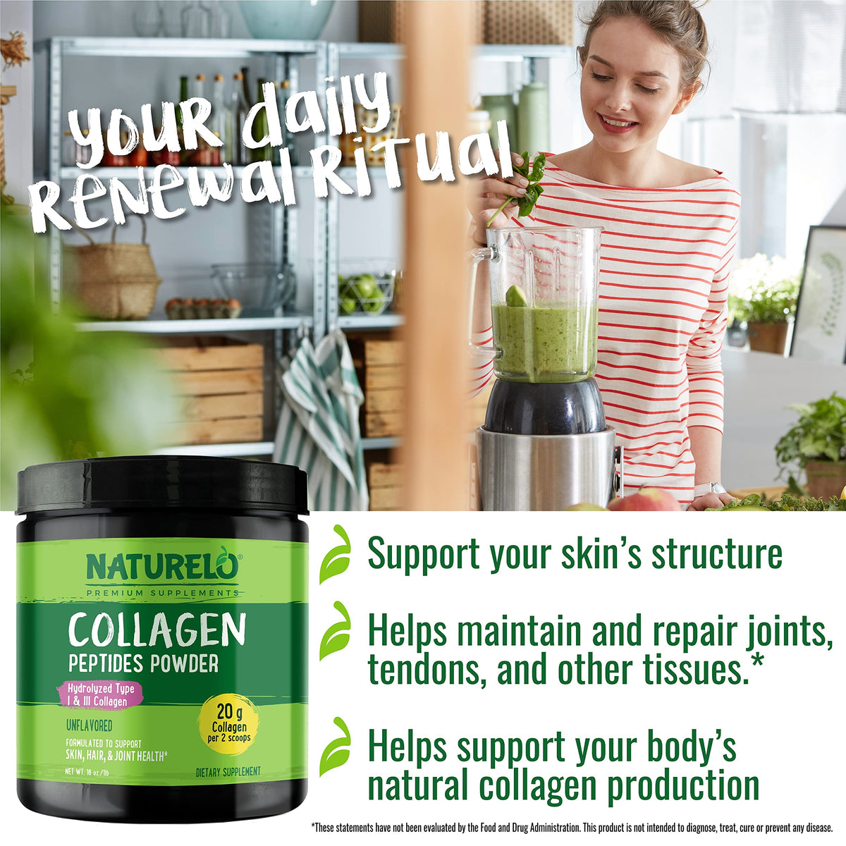 Collagen Peptide Powder 16 Oz Unflavored K21136