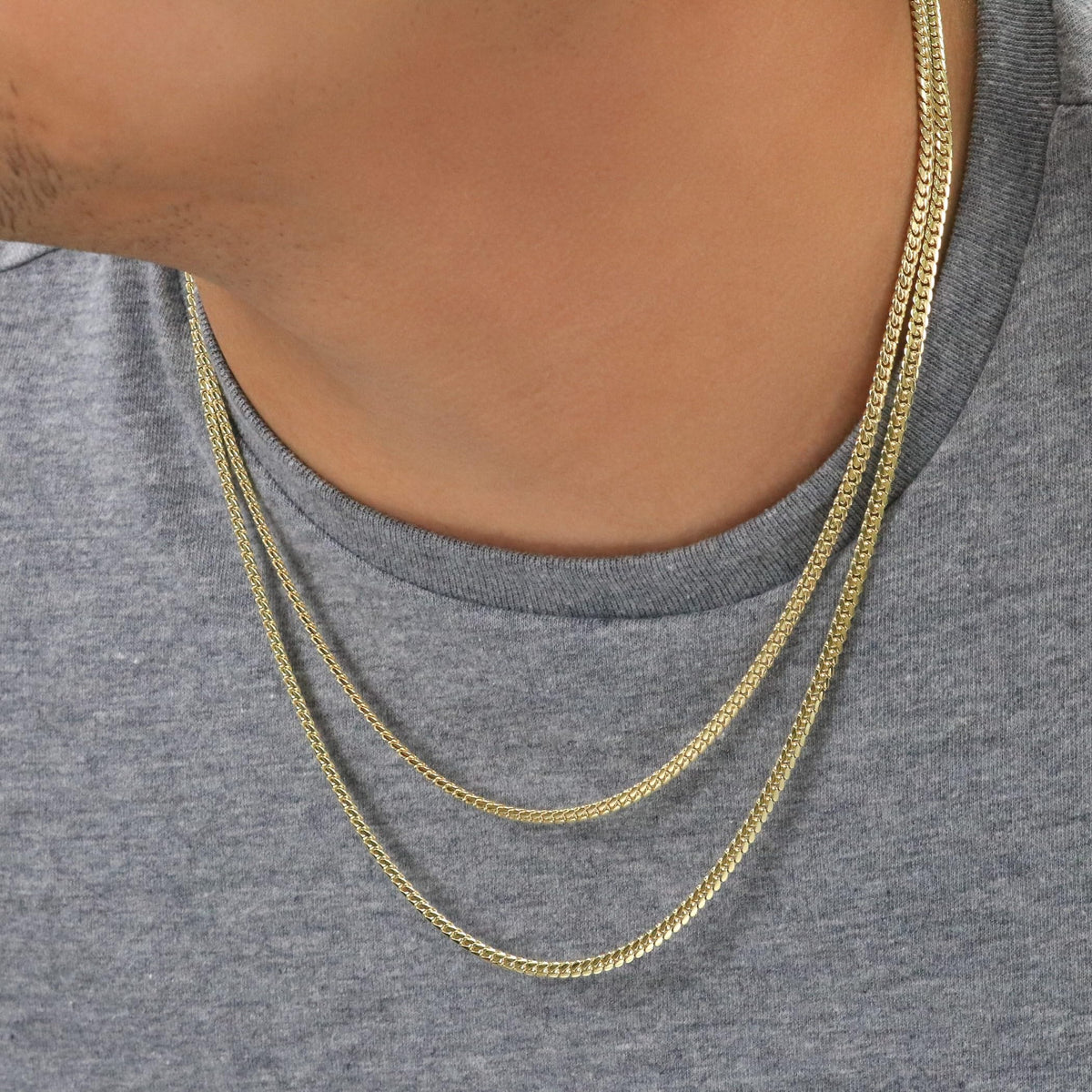 10k Yellow Gold Cuban Link Chain Necklace D7330